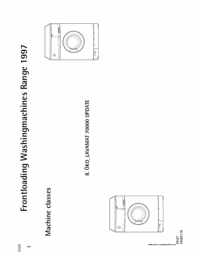 AEG  AEG Frontloading washing machines (Technical Specifications)